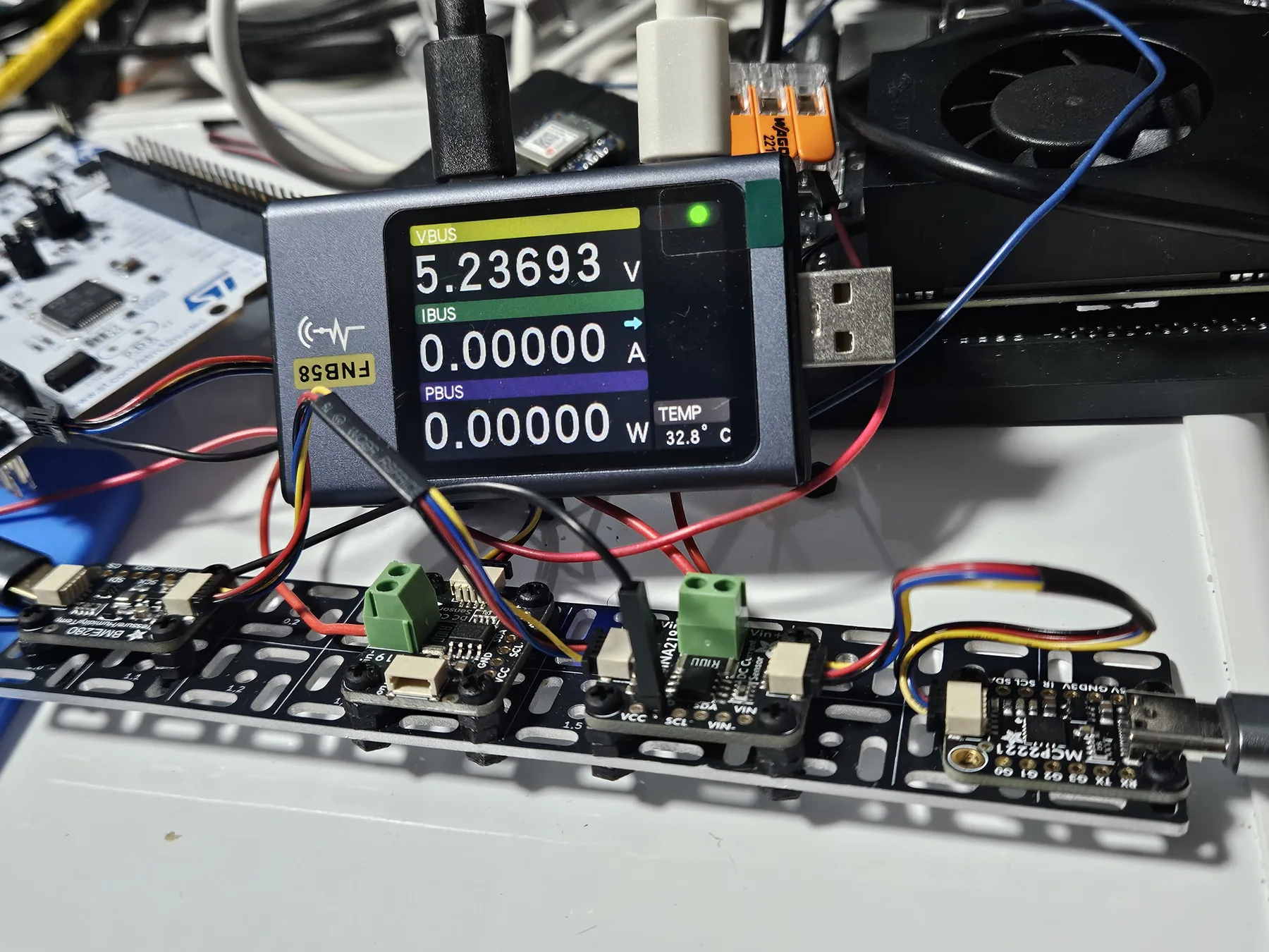 Full Ananse Reports measurement rig shown at a three-quarter angle.